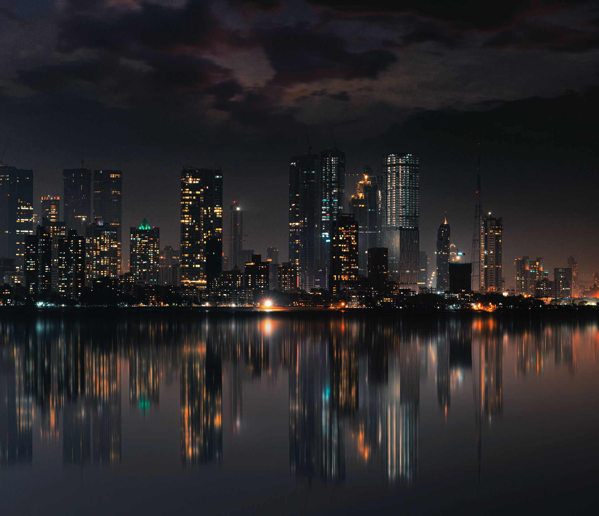 Luxury Mumbai skyline at night